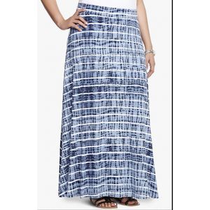 Torrid Tie Dye Maxi Skirt - Size 0/L - Blue/White